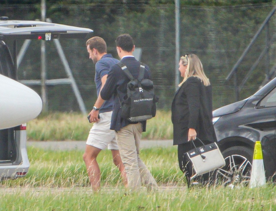 Kane's wife Kate Goodland joined him on the flight