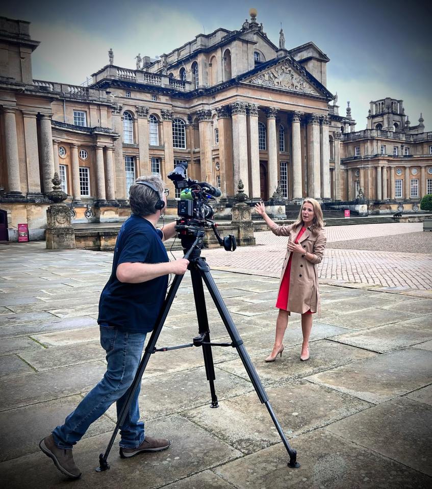 She could be seen hard at work in a behind the scenes look of her latest BBC show