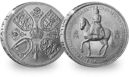 The coin to mark the 1953 Coronation of Queen Elizabeth II has soared in popularity