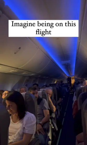 Frustrated passengers were treated to a show of bright, flashing lights