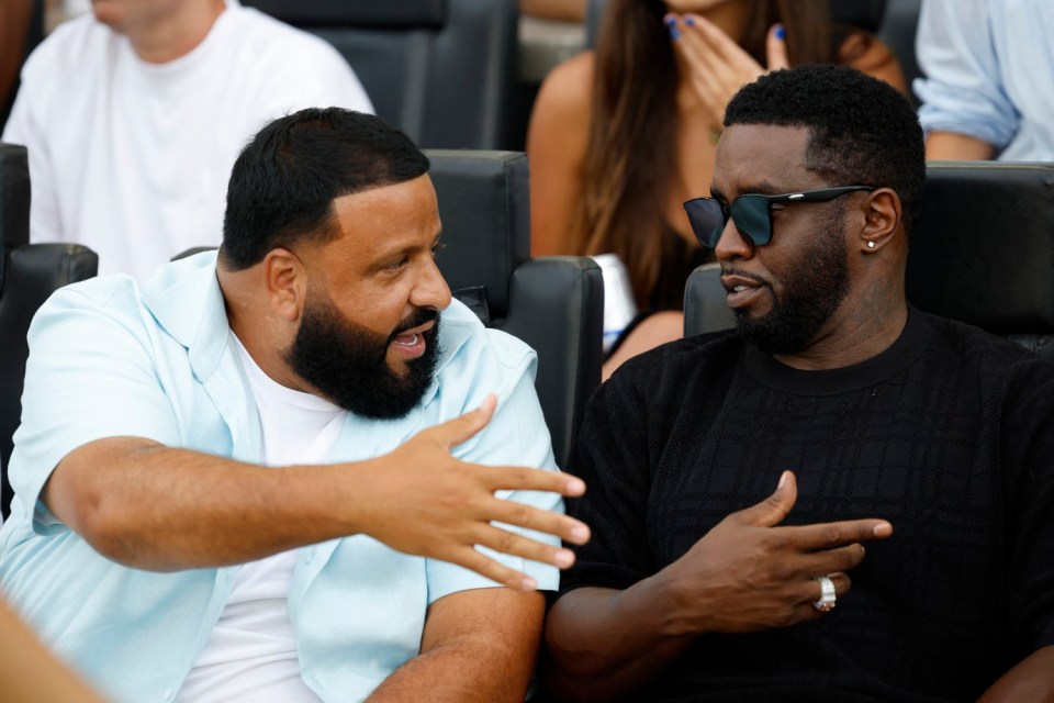 DJ Khaled and rapper Diddy were seen enjoying Messi's second game