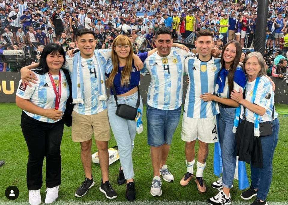 For Montiel and Karina it was a family affair when Argentina won the World Cup