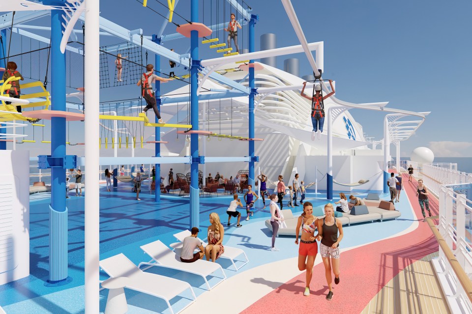 Endless fun at the top deck activity zone.