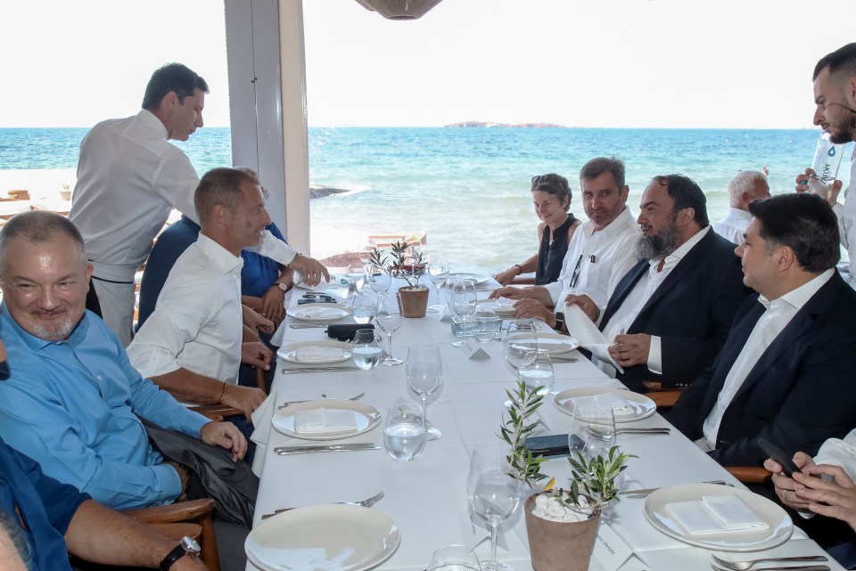 Marinakis had lunch with UEFA president Aleksander Ceferin before the Super Cup