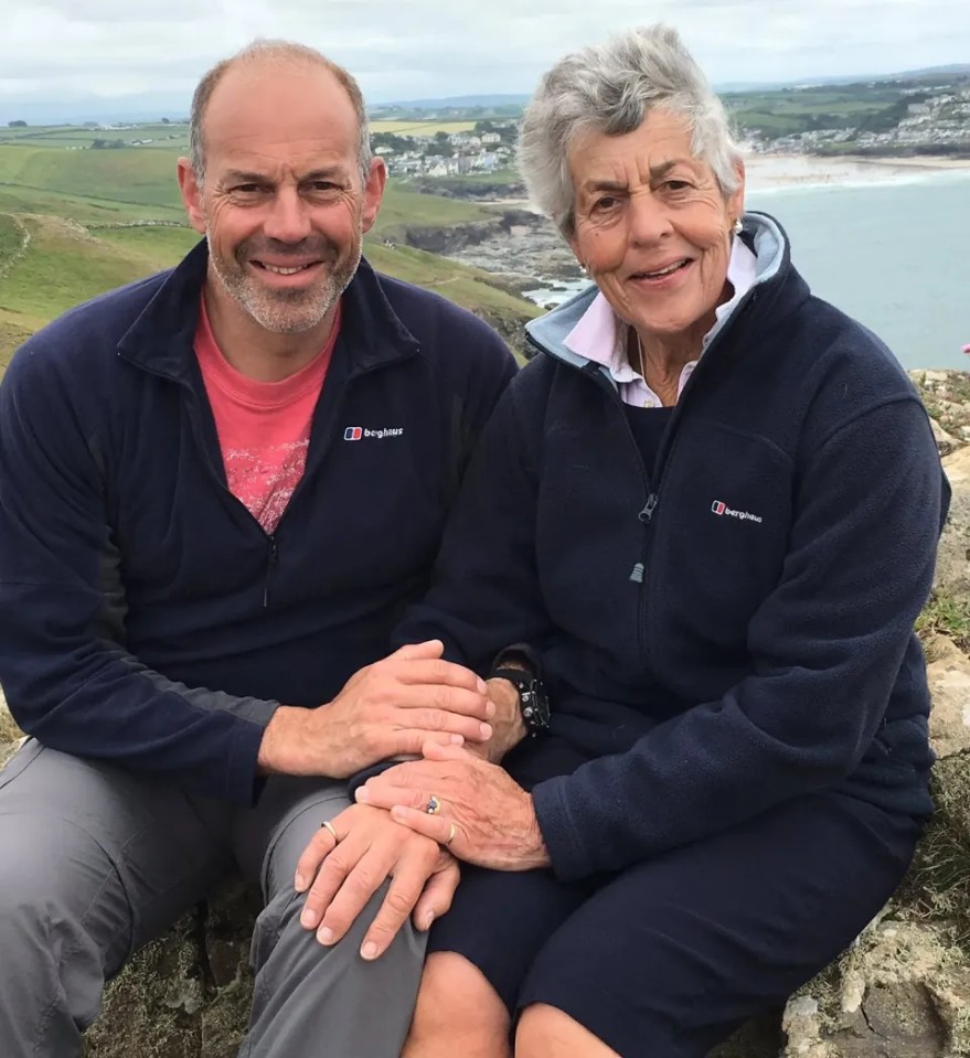 The TV presenter with mother Anne