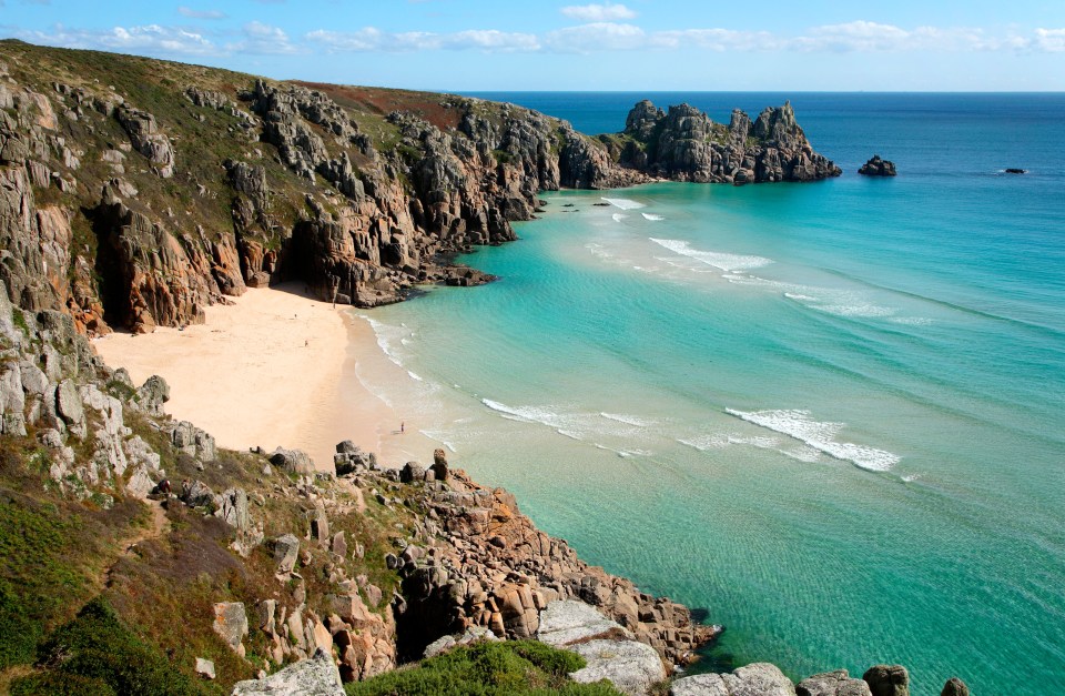 The beach remains relatively quiet even during the warmer summer months