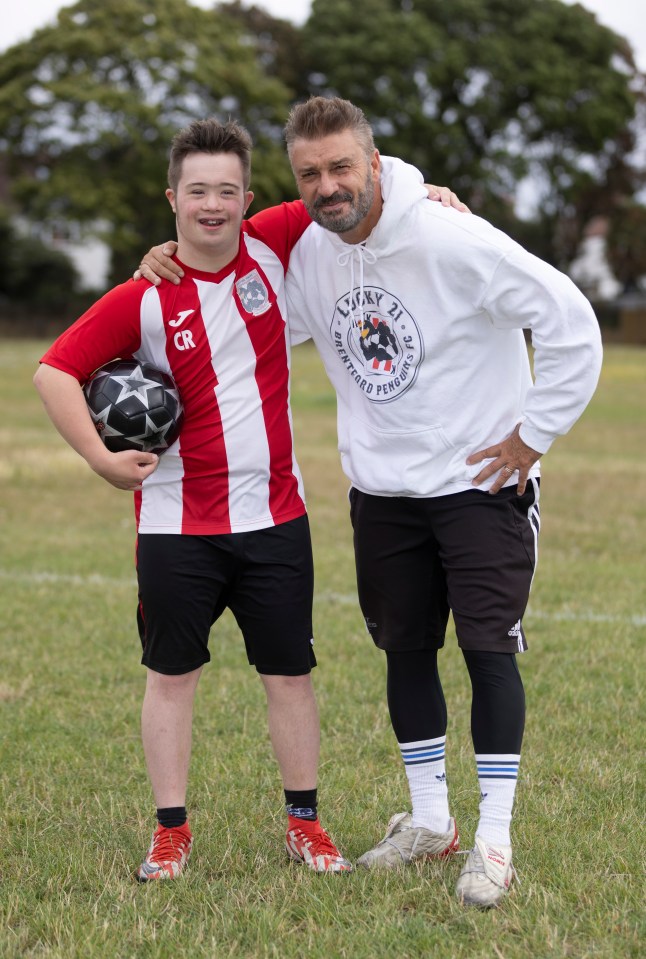 Former Spurs and Brentford footballer Allan Cockram runs Brentford Penguins for children with Downs syndrome and was nominated by Charlie's mum (Charlie pictured)