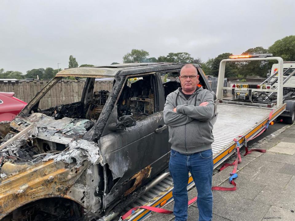 Paul Brackstone was a target of the fires, with his 20-year-old Range Rover was destroyed