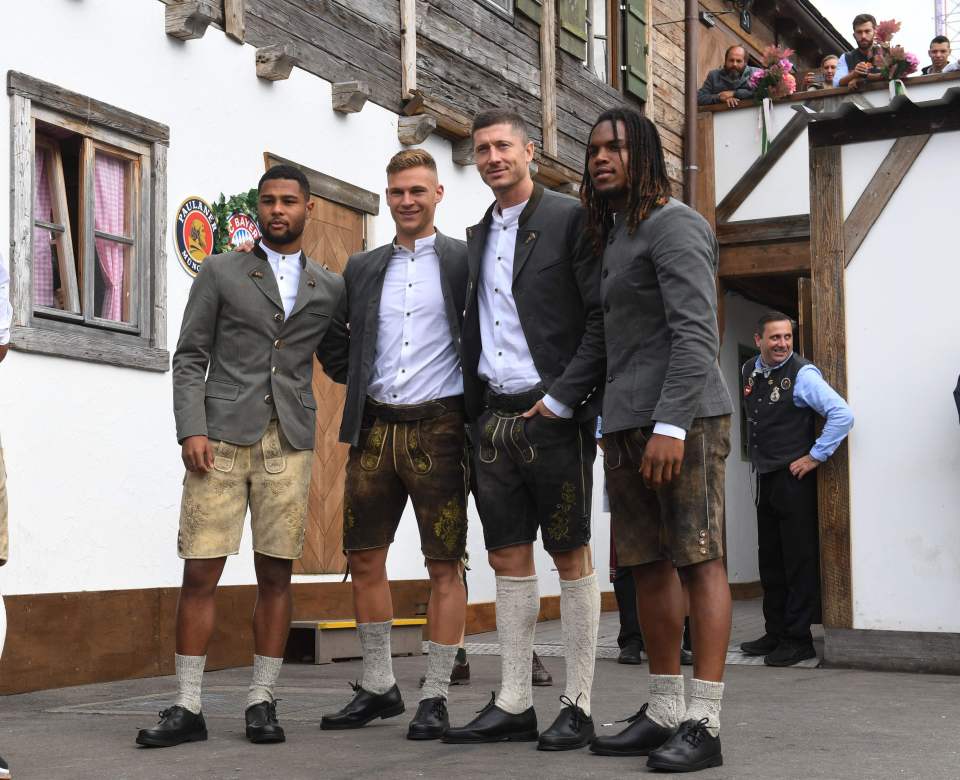 Bayern Munich stars donned traditional clothing for Oktoberfest back in 2018