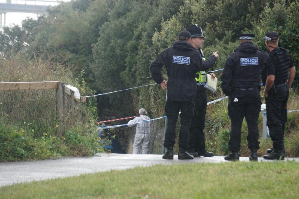 Police have roped off Manor Steps Zig Zag, off Boscombe Overcliff Drive in Dorset