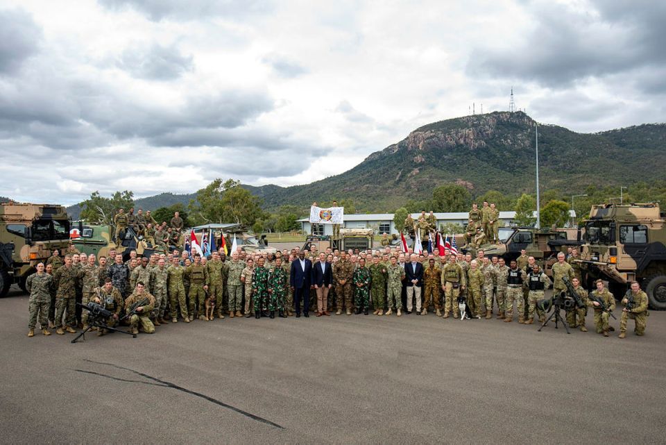 Four Australian servicemen died during the drills in a helicopter crash