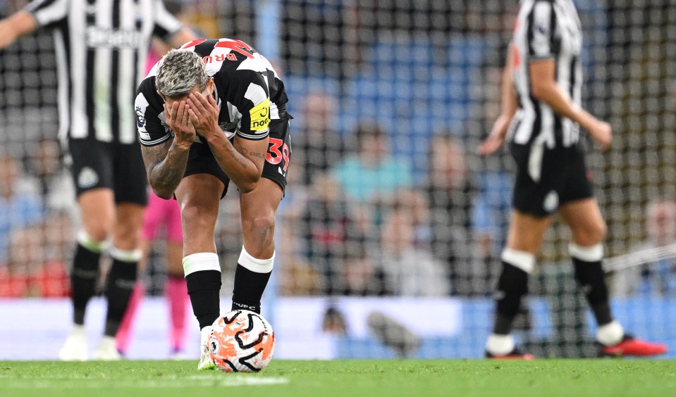 Newcastle stars were singled out for criticism following their 1-0 loss to Man City