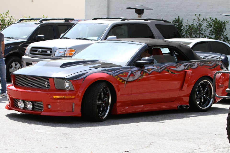 Stallone's Mustang is an arresting sight