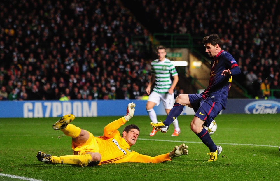 Forster faced off against Messi in 2012 when he played for Celtic