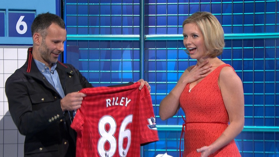 The TV presenter was gifted the strip by Giggs when he appeared on Countdown