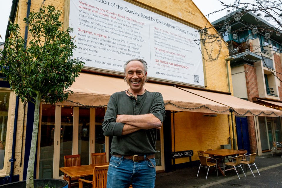 Florence's dad Clinton Pugh has a bar and a restaurant and says he has had to close his Cafe Tarifa after council bosses banned vehicles in parts of the city from February 2022