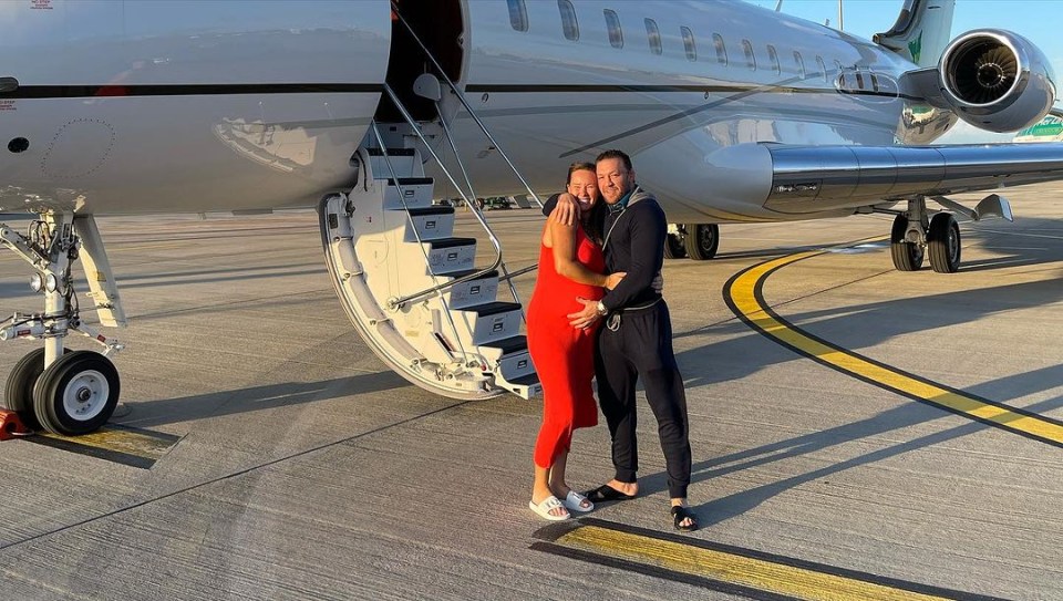 The UFC superstar recently showed off his private air carrier along with pregnant fiancee Dee Devlin