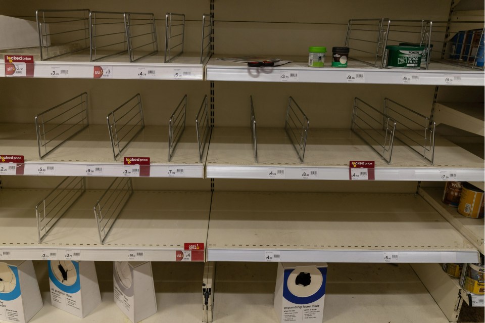 Shoppers have been complaining about empty shelves in Wilko stores this week