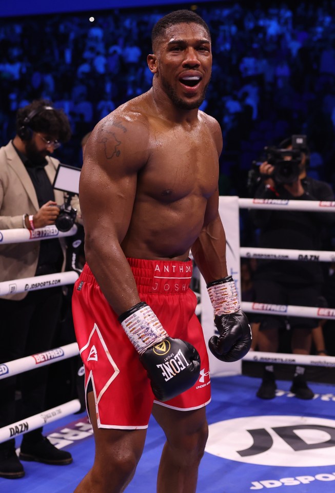 Anthony Joshua knocked out Robert Helenius