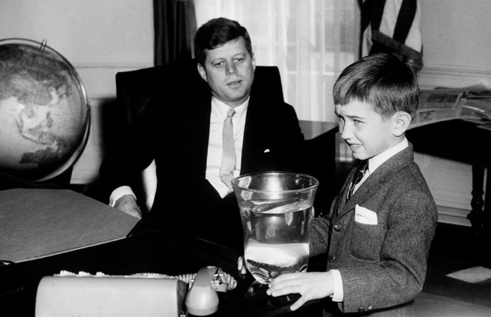 Robert with uncle John F Kennedy – assassinated November 22, 1963