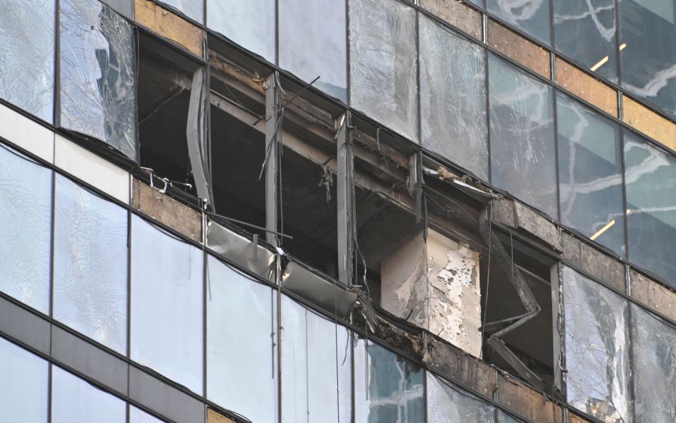 The overnight explosion hit Moscow's IQ Building