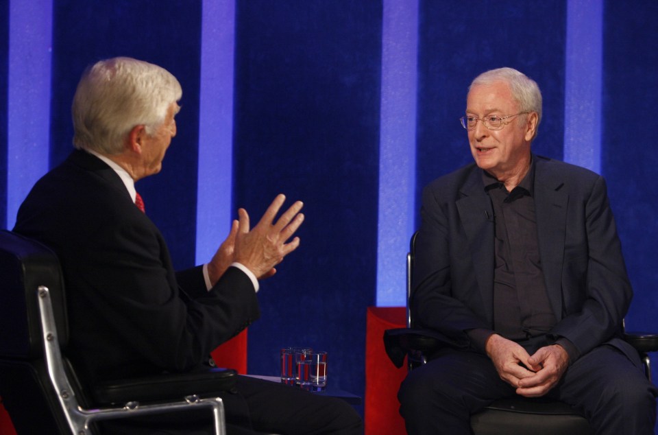 Mandatory Credit: Photo by Ken McKay/Shutterstock (619089ah)..'Parkinson' - Michael Parkinson and Michael Caine..'Parkinson' TV Programme, Britain - 04 Nov 2006