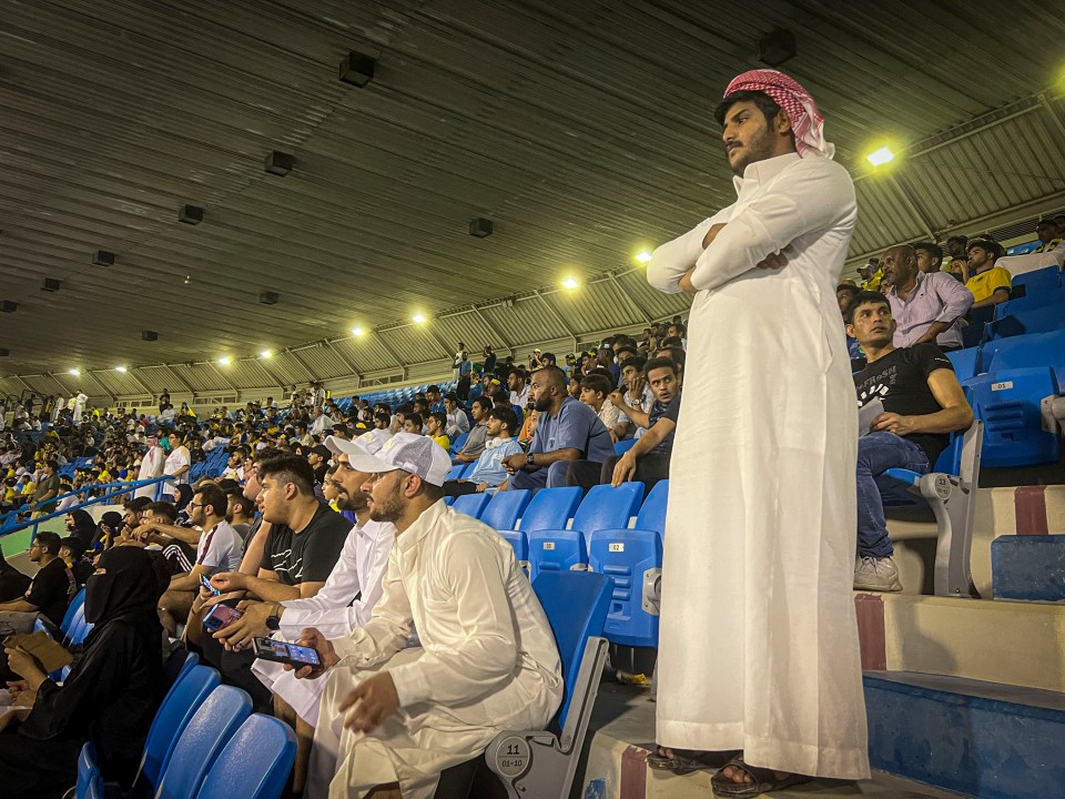 Fans could be seen dotted throughout the massive stadium