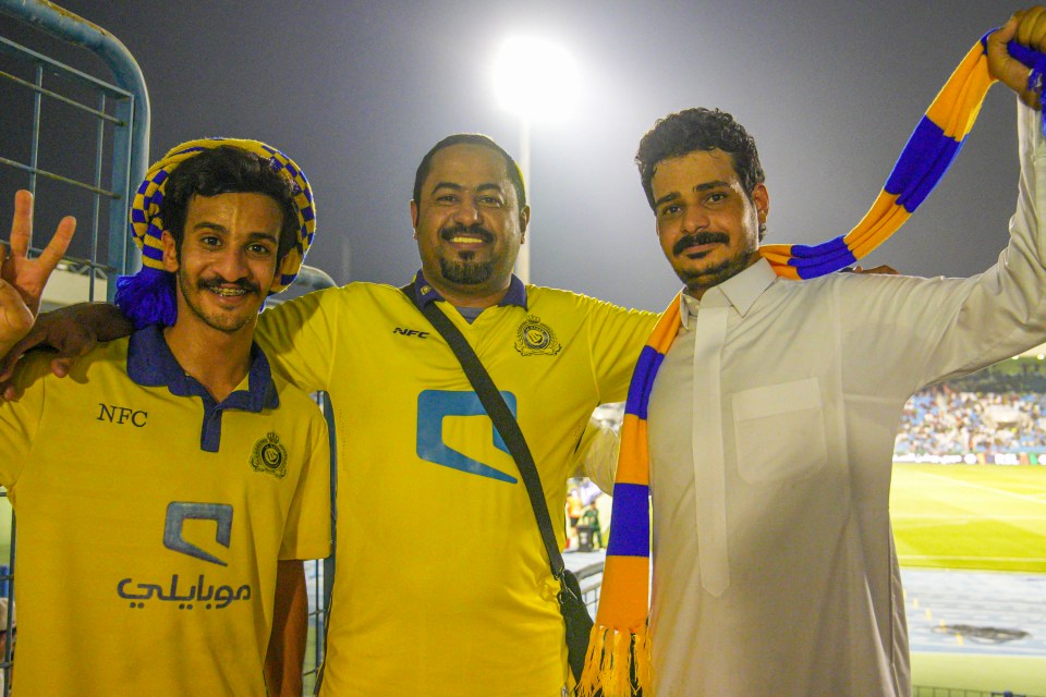 Al-Nassar fans were cheering on the players through the heat