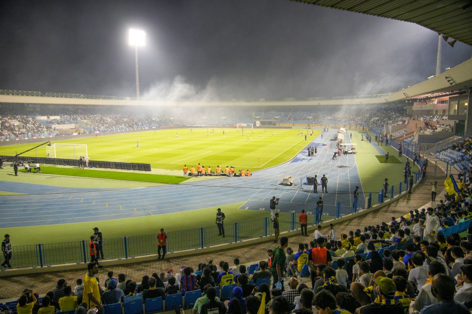 The stadium seats 26,000 but was only half full - despite the promise of megastars