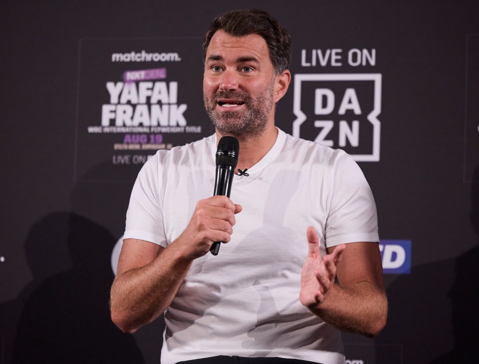 AJ promoter Eddie Hearn expects them to be finalised in ‘two or three weeks’