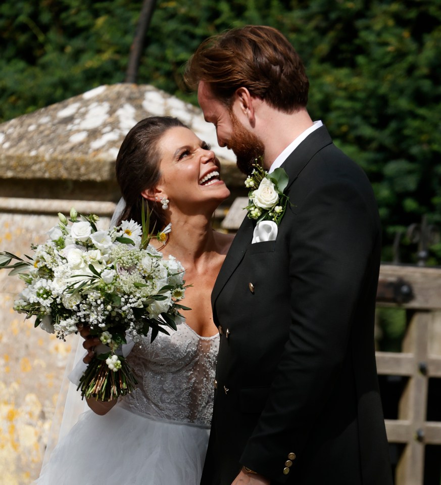 Faye Brookes with her new husband Iwan Lewis