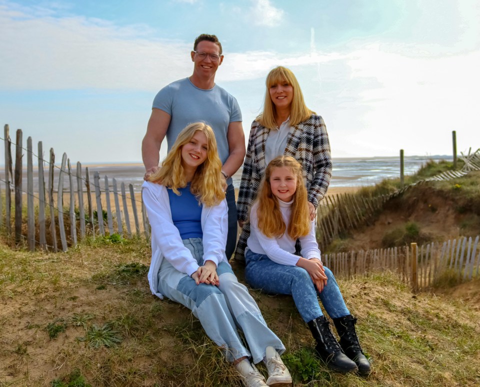 LORNA SAUNDERS - who quit teaching because of stress - Lorna and her family