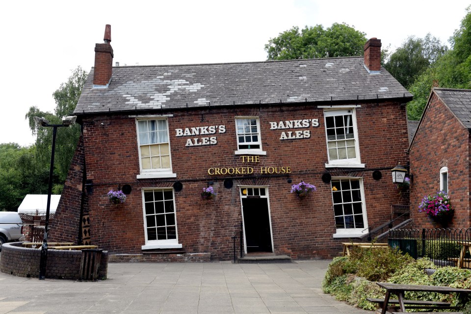 The quirky Crooked House pub - which was a listed building, in 2018