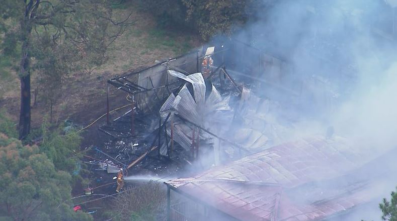 The inferno tore through the Brisbane home early on Sunday morning