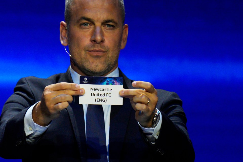 Newcastle were named in a difficult group on their return to the Champions League