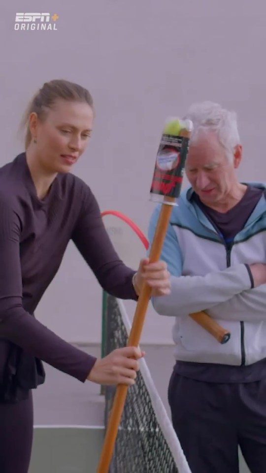 Sharapova appeared in the latest episode of John McEnroe's show