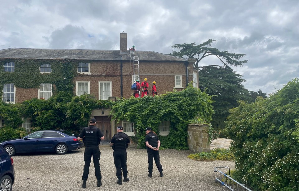 North Yorkshire Police at the scene