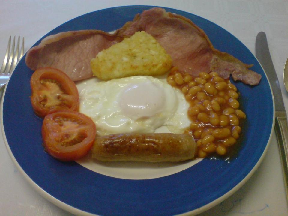 The breakfast offering at the seaside guesthouse