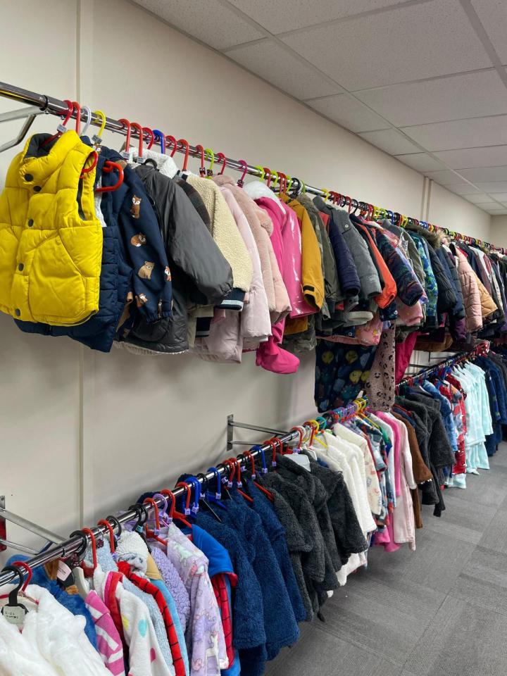 The baby bank helps to provide 50-60 families a week with basic essentials - including clothes