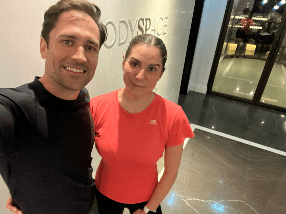 The Australian actress' personal trainer with writer Daniella Gray