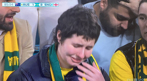 Australian fans were seen crying in the stands as the hosts exited the tournament