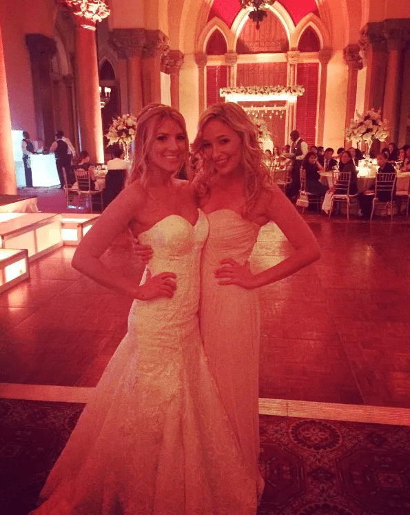 She launched her business in 2014 and has done hundreds of weddings since. Pictured with a previous bride