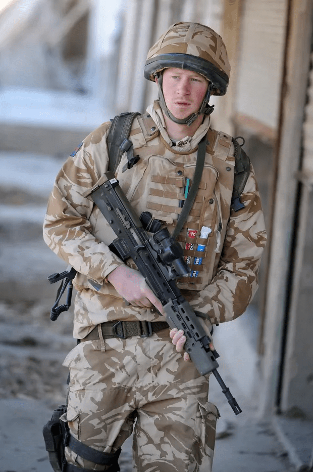 Prince Harry on patrol in the Helmand province in southern Afghanistan in 2008