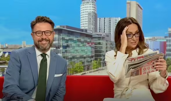 Sally was left red-faced after an awkward interaction with her co-host