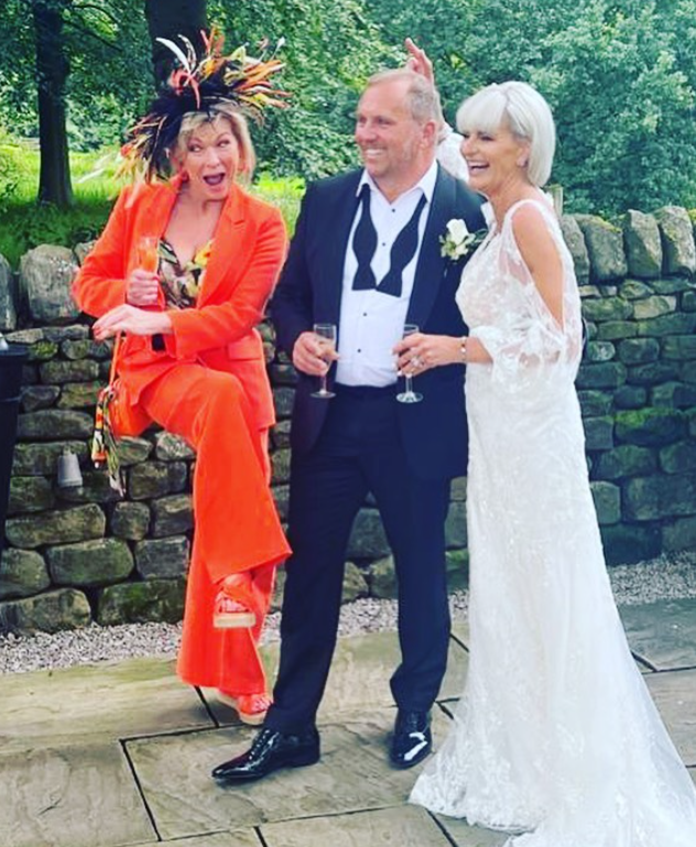 Dean Edwards revealed he had got married and he was joined by his on-screen wife Claire King (left)