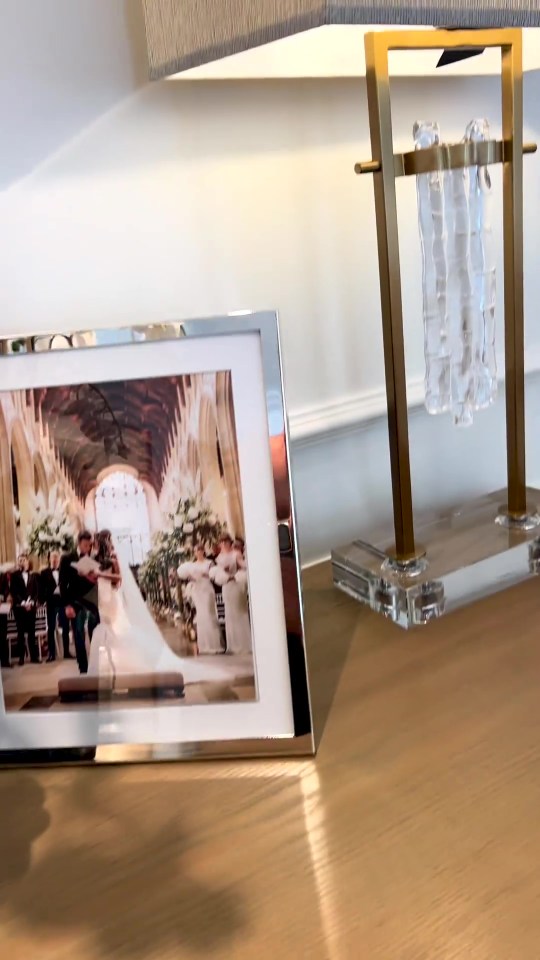 On one counter top sat a gorgeous photo from their wedding day in 2015