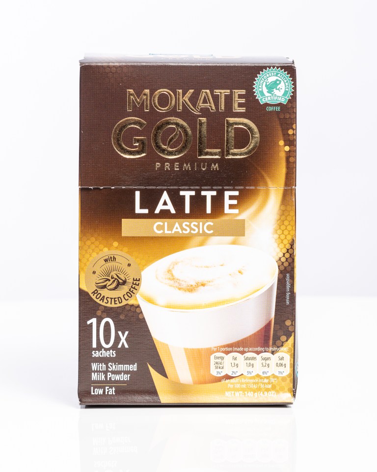 Mokate Gold Lattes are mild and tasty and cost just 10p per drink