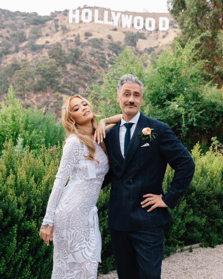 The pair tied the knot at home in Hollywood last summer