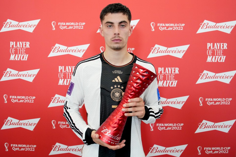 Fellow forward Kai Havertz was similarly pictured in Qatar following the German men's team exit