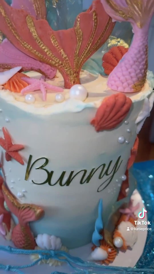 A mermaid cake with iced fin tails completed the sweet treats